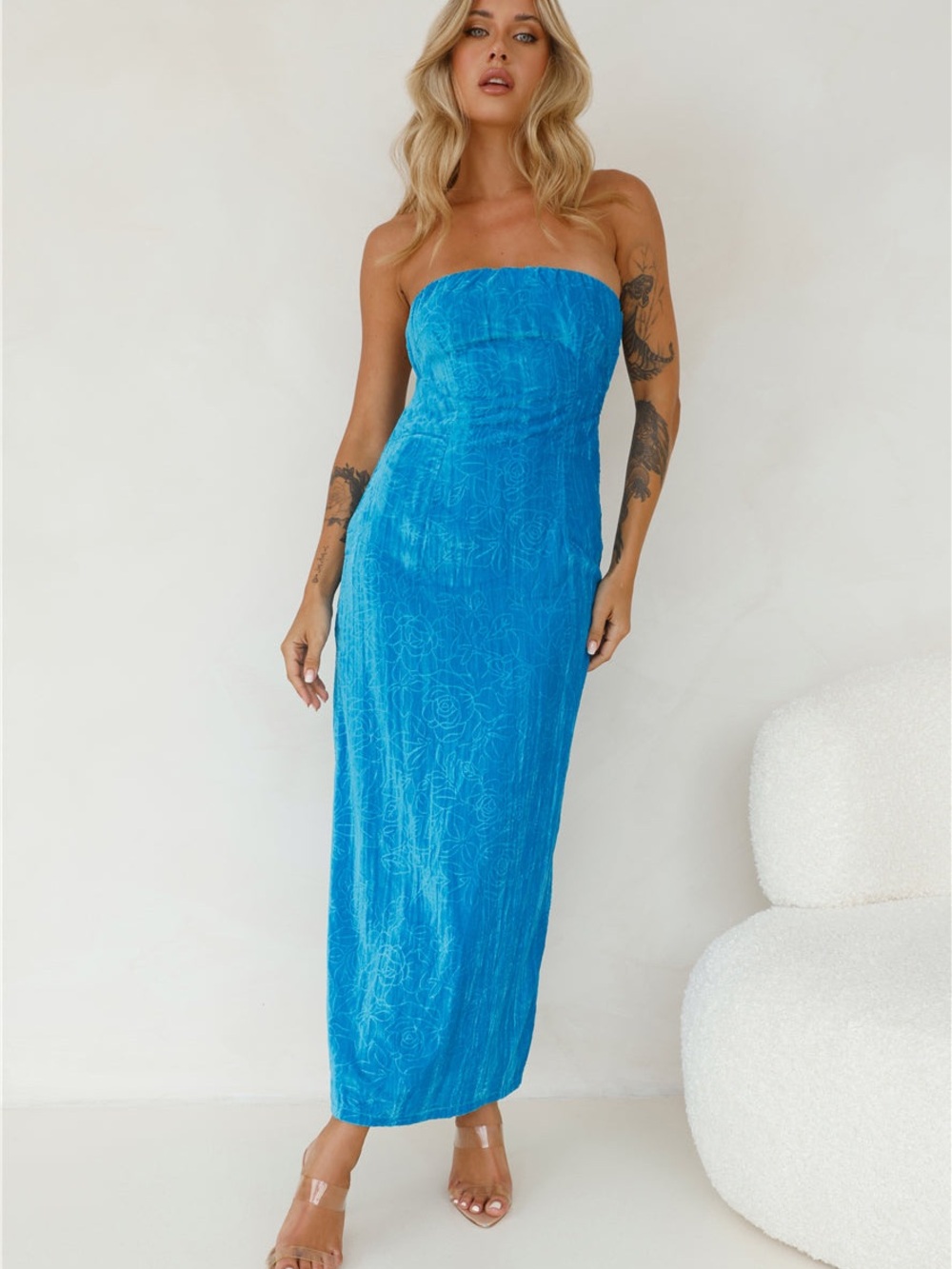 Hello Molly Teal Cowl Neck Maxi Dress
